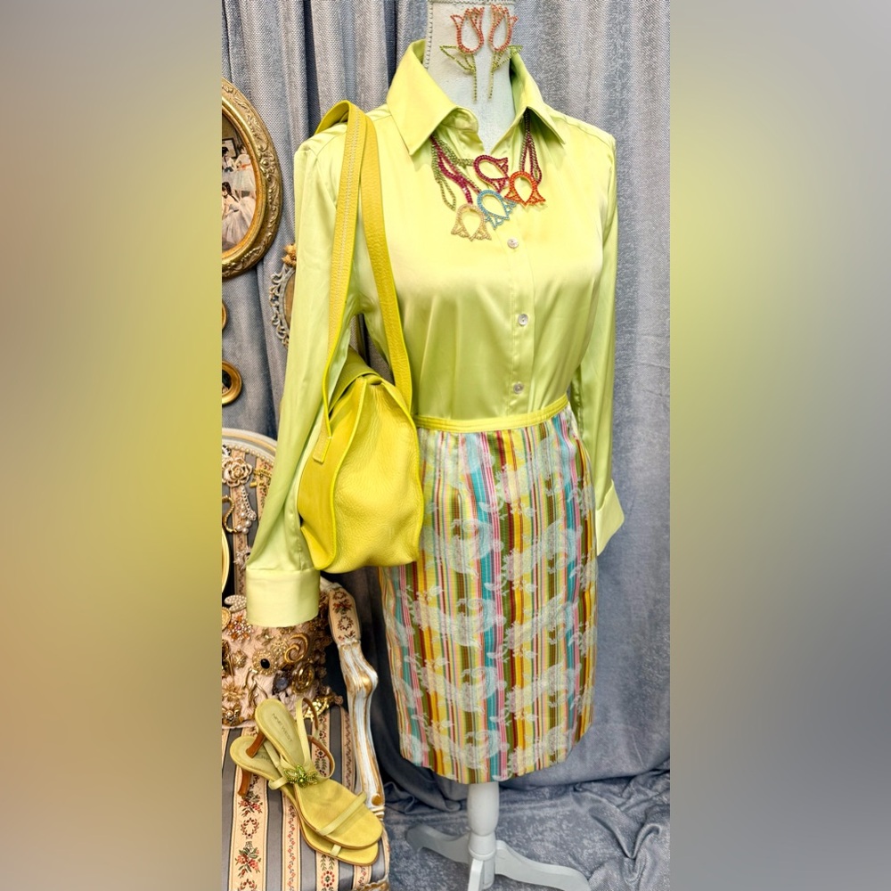 Sold on eBay- Stylish Green Lime Blouse And Skirt